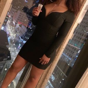 Express Glittery Sweetheart Bodycon Dress